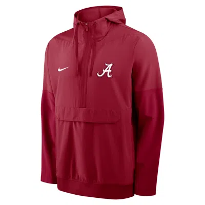 Nike Alabama Anorak  Men's College 1/2-zip Hooded Jacket In Red
