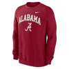 Nike Crimson Alabama Crimson Tide Primetime Primary Stack Pullover Sweatshirt In Red