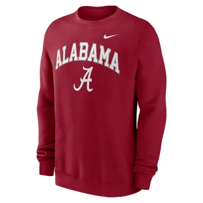 Nike Alabama Arch  Men's College Pullover Crew In Red