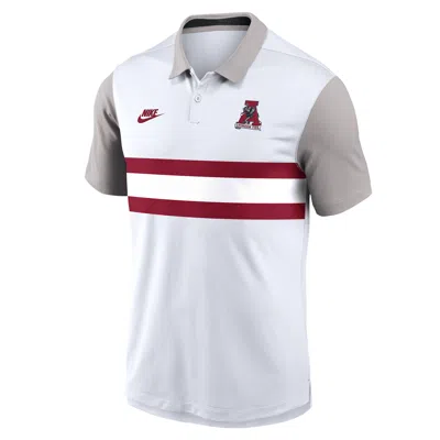 Nike Alabama Athletic Prep Vapor Legacy Logo  Men's Dri-fit College Polo In White