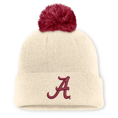 Nike Alabama Campus Prep Script  Unisex College Cuffed Pom Beanie In Brown