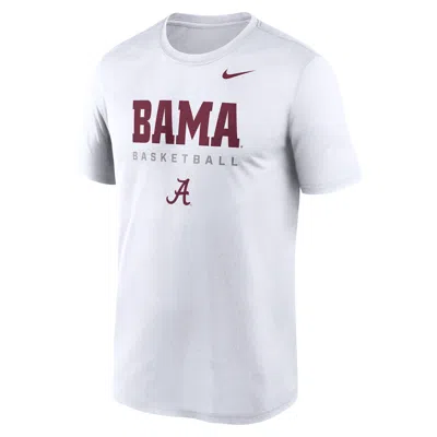 Nike Alabama Courtside Basketball Legend  Men's Dri-fit College T-shirt In White