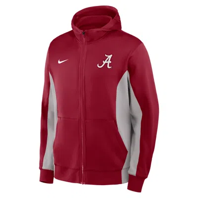 Nike Alabama Courtside  Men's Dri-fit College Full-zip Jacket In Gray
