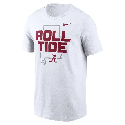 Nike Alabama Crimson Tide Campus Local  Men's College T-shirt In White