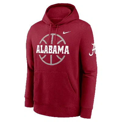 Nike Alabama Crimson Tide Club Basketball Icon  Men's College Pullover Hoodie In Red