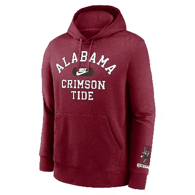 Nike Alabama Crimson Tide Legacy Club Foundational  Men's College Pullover Hoodie In Red