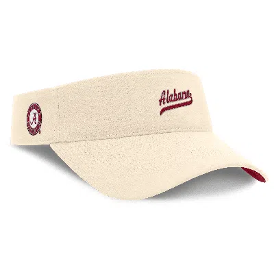 Nike Alabama Crimson Tide Primetime Ace  Men's Dri-fit College Adjustable Visor In White