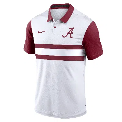 Nike Alabama Crimson Tide Primetime Campus Vapor  Men's Dri-fit College Polo In White