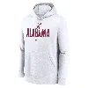 Nike Alabama Crimson Tide Primetime Club Campus  Men's College Pullover Hoodie In White