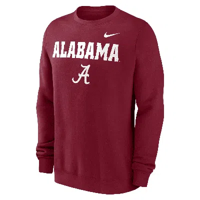 Nike Crimson Alabama Crimson Tide Primetime Primary Stack Pullover Sweatshirt In Red