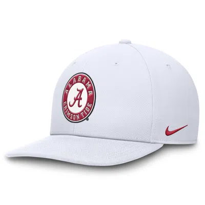 Nike Alabama Crimson Tide Primetime Pro  Men's Dri-fit College Adjustable Hat In White