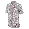 Nike Alabama Crimson Tide Primetime Victory Striped  Men's Dri-fit College Polo In Grey