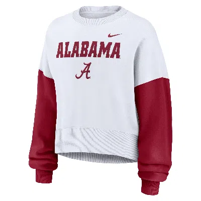 Nike Alabama Crimson Tide Primetime  Women's College Pullover Crew In White