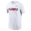 Nike Alabama Crimson Tide Primetime Wordmark  Men's College T-shirt In White