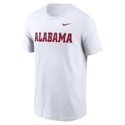 Nike Alabama Crimson Tide Primetime Wordmark  Men's College T-shirt In White