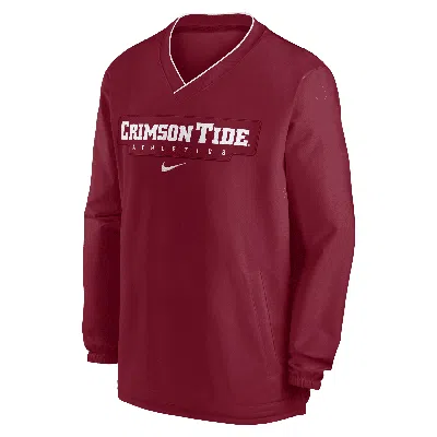 Nike Alabama Crimson Tide Sideline  Men's College Long-sleeve Windshirt In Red