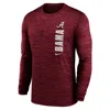 Nike Alabama Crimson Tide Sideline Velocity  Men's Dri-fit College Long-sleeve T-shirt In Red