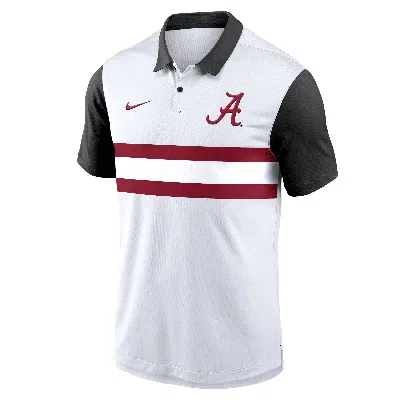 Nike Alabama Crimson Tide Vapor  Men's Dri-fit College Polo In White