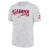 Nike Ash Alabama Crimson Tide Velocity Baseball Wordmark Stack Performance T-shirt In White