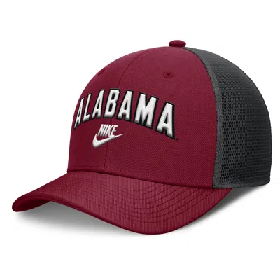 Nike Alabama Legacy Arch Rise  Men's Dri-fit College Trucker Adjustable Hat In Red
