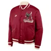 Nike Alabama Legacy  Men's College Full-snap Bomber Jacket In Burgundy