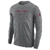 Nike Alabama  Men's College Long-sleeve T-shirt In Gray