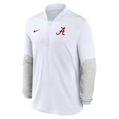 Nike Alabama  Men's Dri-fit College 1/2-zip Top In White
