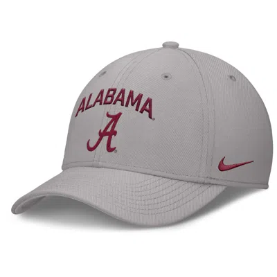 Nike Alabama On-field Rise Swoosh  Men's Dri-fit College Hat In Gray