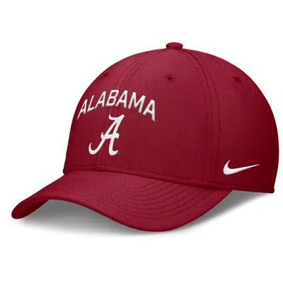 Nike Alabama On-field Rise Swoosh  Men's Dri-fit College Hat In Red