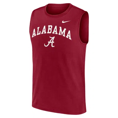 Nike Alabama Primetime Arch Legend  Men's Dri-fit College Muscle Tank Top In Red