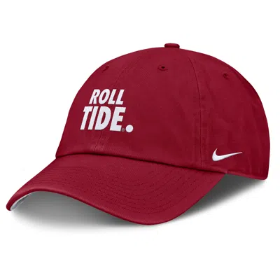 Nike Alabama Primetime Chant Club  Unisex College Adjustable Hat In Red