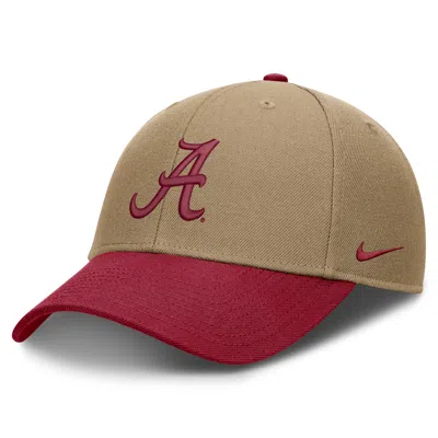 Nike Alabama Primetime Rise  Unisex Dri-fit College Trucker Adjustable Hat In Brown
