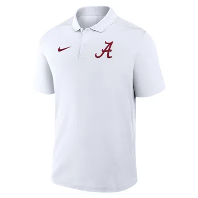 Nike Alabama Primetime Victory Primary Logo  Men's Dri-fit College Polo In White