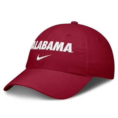 Nike Alabama Sideline Club Practice  Unisex College Adjustable Hat In Red