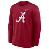 Nike Alabama Sideline Coach  Men's Therma-fit College Long-sleeve T-shirt In Red
