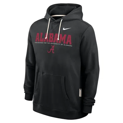 Nike Alabama Sideline  Men's Dri-fit College Pullover Hoodie In Black