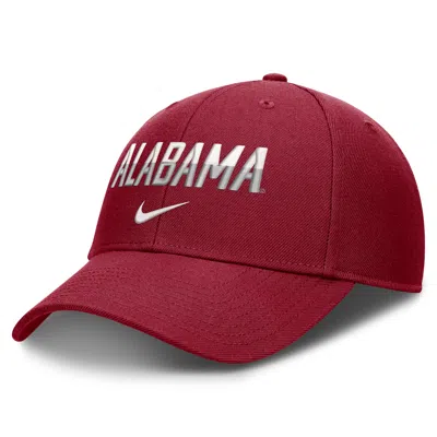Nike Alabama Sideline Rise Gameday  Unisex Dri-fit College Trucker Adjustable Hat In Red