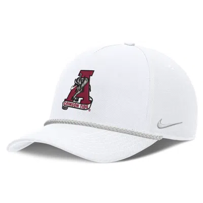 Nike Alabama Sideline Rope Rise  Unisex College Adjustable Hat In White