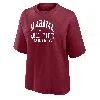 Nike Alabama  Women's College Boxy T-shirt In Red