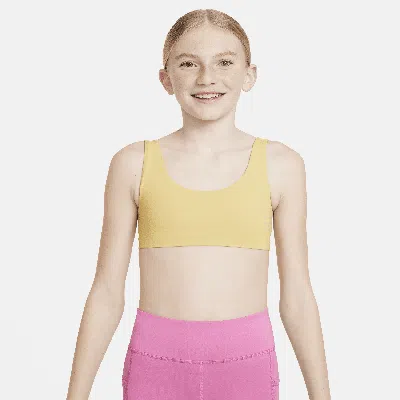 Nike Alate All U Big Kids' (girls') Sports Bra In Yellow