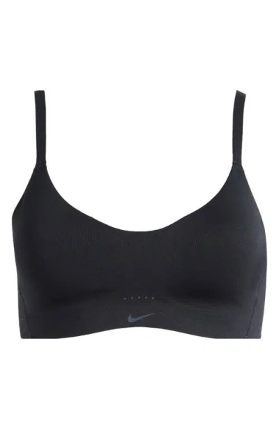 Nike Alate Minimalist Dri-fit Padded Sports Bra In Black/ Cool Grey