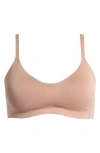 Nike Women's Alate Minimalist Light-support Padded Convertible Sports Bra In Desert Dust/white