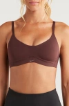 Nike Alate Minimalist Dri-fit Padded Sports Bra In Earth/white