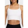 Nike Alate Versa Dri-fit Light Longline Sports Bra In White/white/black