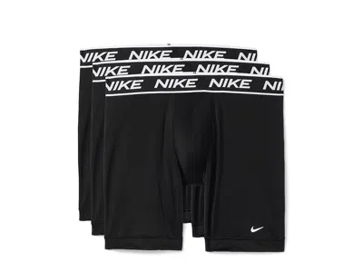 Nike All Day Micro Long Leg Boxer Brief 3-pack In Black