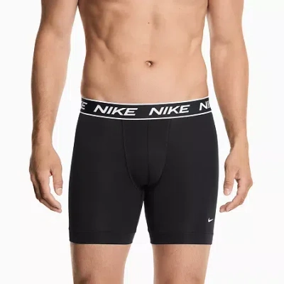 Nike All Day Microfiber Stretch Mens 3 Pack Boxer Briefs Ke1306-001 In Black