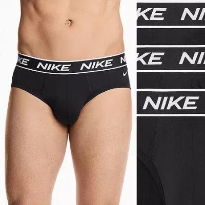 Nike All Day Microfiber Stretch Mens 3 Pack Briefs Ke1304-001 In Black