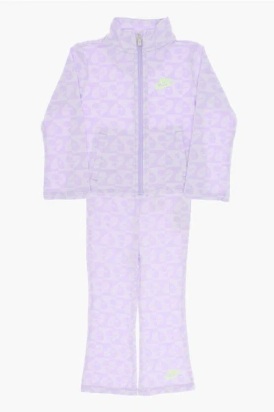 Nike Little Girls Sweet Swoosh Tracksuit Set In Lilac Bloom