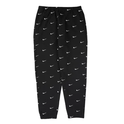 Pre-owned Nike All Over Swoosh Logo Pants In Black