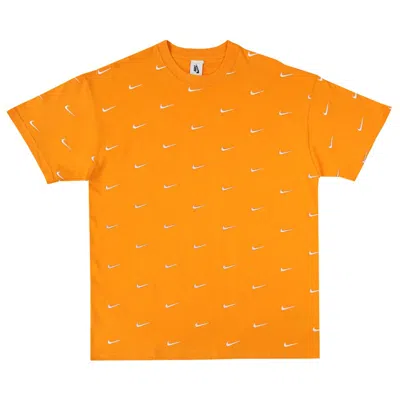 Pre-owned Nike All Over Swoosh Logo T-shirt In Kumquat
